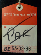 ETIQUETTE BAGAGE _ BEA _ BRITISH EUROPEAN AIRWAYS - Baggage Labels & Tags