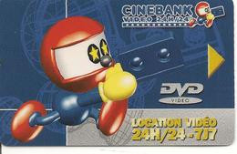 CARTE MAGNETIQUE-CINEBANK-R° CASSETTE-VIDEO-TBE - Kinokarten