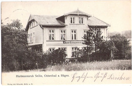 SELLIN Ostseebad Rügen Haus HARTMANNSRUH Mit Grüßen Vom Besitzer 17.2.1906 Nach Gingst - Sellin