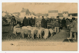 Belle Foire Aux Porcs. Marché Aux Cochons. Commerce. Agriculture. Carte Animée. - Kermissen