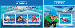 Guinea 2013, Winner Olympic Games Sochi, Hockey On Ice, Pattinage, Skiing, 3val In BF+BF - Winter 2014: Sochi