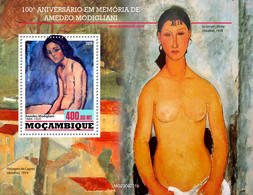 Mozambique  2020  Paintings Of   Amedeo Modigliani   S202010 - Mozambique