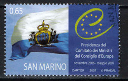 SAN MARINO - 2007 - PRESIDENZA DEL COMITATO DEI MINISTRI DEL CONSIGLIO D'EUROPA - USATO - Used Stamps