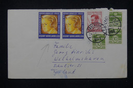 DANEMARK - Paire De Vignettes Sur Enveloppe De Copenhague En 1961 Pour Wilhelmshaven - L 81148 - Briefe U. Dokumente