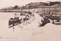 Cartolina - Svizzera - Lugano - Quai - 1901 - Ohne Zuordnung