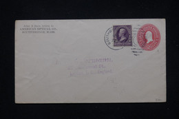 ETATS UNIS - Entier Postal Commercial + Complément De Southbridge Pour Londres - L 81179 - ...-1900