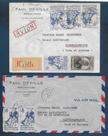 2 Enveloppes Par Avion Du Sénégal Pour La France - Storia Postale
