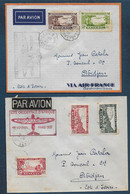 2 Enveloppes Par Avion Du Sénégal Pour Abidjan - Storia Postale