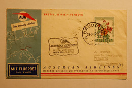 Austrian Airlines - 1er Vol Vienne - Venise Du 2/04/1960 - Premiers Vols