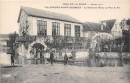 94-VILLENEUVE-SAINT-GEORGES-CRUE DE LA SEINE, LE RESTAURANT HENRY AU PONT DE FER - Villeneuve Saint Georges