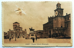 CARPI (MODENA) - Piazza Vittorio Emanuele (Rovinata In Alto A Sinistra) Viaggiata 1930 - Carpi