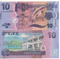 FIJI   10 Dollars P116   (ND 2012 )   Beli Fish On Front - Gran Pacific Hotel On Back   UNC - Figi