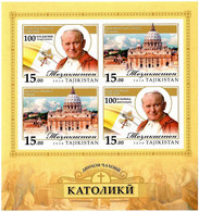 Tajikistan 2020 . Christianity – Catholicism, Pope John Paull II. Imperf. M/S Of 4 - Tajikistan