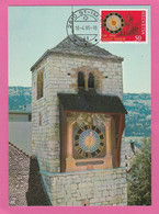 Suisse - Carte Maximum - Saint Imier - Tour De L'horloge - Clock Tower - 1985 - Horlogerie