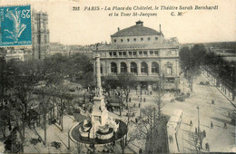 Paris * 1er * La Place Du Châtelet * Le Théâtre Sarah Bernhardt * La Tour St Jacques - District 01