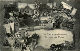 Paris * 20ème * Souvenir * Multivues * Du XXème Recevez Ces Fleurs - Distrito: 20