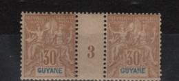 Guyane_ Millésimes (1893 ) N°37 (neuf ) - Other & Unclassified