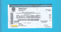 IRON MAIDEN ... A Matter Of Life And Death * Belgrade Concert Ticket (2007) * Billet Biglietto Boleto - Concert Tickets