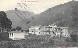 31-cachet Hôpital Comp. N°75 à Aspet Sur CP De L'Hôpital En 1918 - Guerre De 1914-18