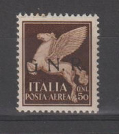 R.S.I.:  1944  P.A. SOPRASTAMPATO  BRESCIA  -  50 C. BRUNO  N. -  SASS. 118/I - Luchtpost