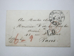 1853 , WIESBADEN ,  Brief Nach Paris - Storia Postale