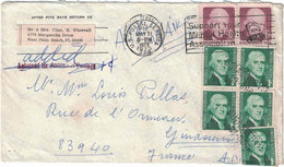 Amérique - Etats-Unis - Floride - Lettre Avion Pour La France - U.S. Poste Service - 31 Mai 1973 - Used Stamps
