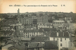 HAUTS DE SEINE   SEVRES  Vue Panoramique Et La Brasserie De La Meuse - Sevres