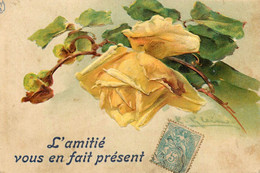 Catharina KLEIN * CPA Illustrateur Gauffrée Embossed * éditeur P.F.B. Série 1882 Gruppe 9 * Fleurs Roses Jaunes - Klein, Catharina