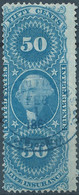 Stati Uniti D'america,United States,U.S.A,1868 Inter.Revenue Stamps Life Insurance 50cents,Used - Steuermarken