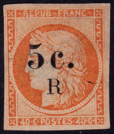 ✔️ Reunion 1885/1886 - Ceres Avec Surcharge Orange Vif - Yv. 6 B  (o) - €65 - Gebruikt