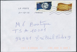 France - Timbre Adhésif YT A255 + A256 Sur Lettre Oblitération TOSHIBA - Lettres & Documents