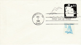 USA ETATS UNIS ENTIER LETTRE FDC VOILIER 85 C - Other & Unclassified