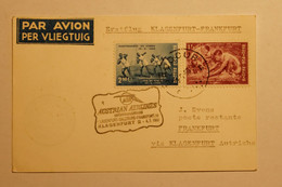 Austrian Airlines - 1er Vol Klagenfurt - Frankfurt Du 30/06/1960 - Premiers Vols