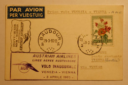 Austrian Airlines - 1er Vol Vienne - Moscou Du 5/06/1958 - First Flight Covers