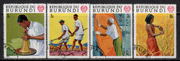 Burundi 1969 Mi# 488-491 A Used - 50th Anniv. Of The ILO / Workers - OIT