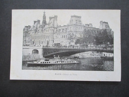 AK Frankreich 1905 Paris Hotel De Ville Nach St. Gallen Mit Ank. Stempel St. Gallen Briefträger - Hotels & Gaststätten