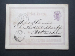 Niederlande 1871 / 74 Ganzsache P 1 Stempel `Sgravenhage Nach Rotterdam Mit Ank. Stempel - Ganzsachen