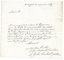 1769 AVIGNON - LETTRE DE LAMBERT LA ROCHE PRETRE - PARLE DE PERIDIER NOTAIRE DE LA PROVINCE - Documenti Storici