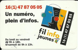 Carte De Fil Info Jeunes - Otros & Sin Clasificación