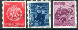 ROMANIA 1951  World Youth Festival Used.  Michel 1264-66 - Usati