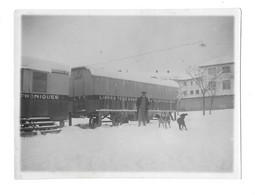 WAGON DES LIGNES TELEPHONIQUES ET TELEGRAPHIQUES LTT - SOUS LA NEIGE - PHOTO - Automobiles