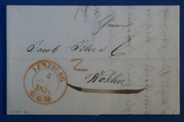 H22 SUISSE BELLE LETTRE 1838 LENZBURG POUR UN INDUSTRIEL CONNU DE WOHLEN + TAXE ROUGE MANUSCRITE+ AFFRANCH PLAISANT - ...-1845 Prephilately