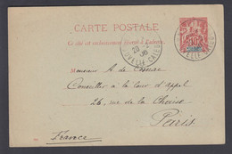 1906. NLLE CALACONIE ET DEPENDANCES. CARTE POSTALE. 10 C. Blue/red To Paris, France F... () - JF368935 - Brieven En Documenten