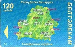 BELARUS : BLR035 120 Map Of Belarus A4 /rev=text USED - Belarus