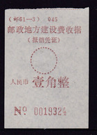 CHINA CHINE CINA SICHUAN  POSTAL ADDED CHARGE LABELS (ACL)  0.10YUAN - Other & Unclassified