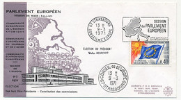 FRANCE - Env Affr 0,40 Drapeau - OMEC Strasbourg Conseil De L'Europe 9/3/1971 - Session Du Parlement Européen - Covers & Documents