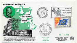 FRANCE - Env Affr 0,40 Drapeau - OMEC Strasbourg Conseil De L'Europe 16/1/1973 - Session Du Parlement Européen - Storia Postale