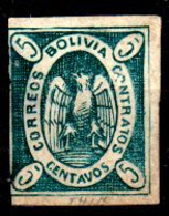 B865 - BOLIVIA - Valore Del 1867 (sg) NG - Assottigliato - - Bolivie