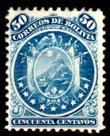 B866 - BOLIVIA - Valore Del 1868 Con 9 Stelle (+) Hinged - Qualità A Vostro Giudizio. - Bolivie