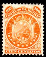 B867 - BOLIVIA - Valore Del 1868 Con 9 Stelle (+) Hinged - Qualità A Vostro Giudizio. - Bolivie